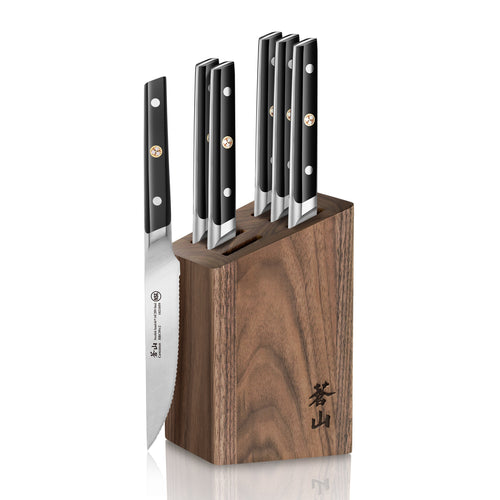 TC Series 6-Piece Steak Knife Block Set, Forged Swedish 14C28N Steel