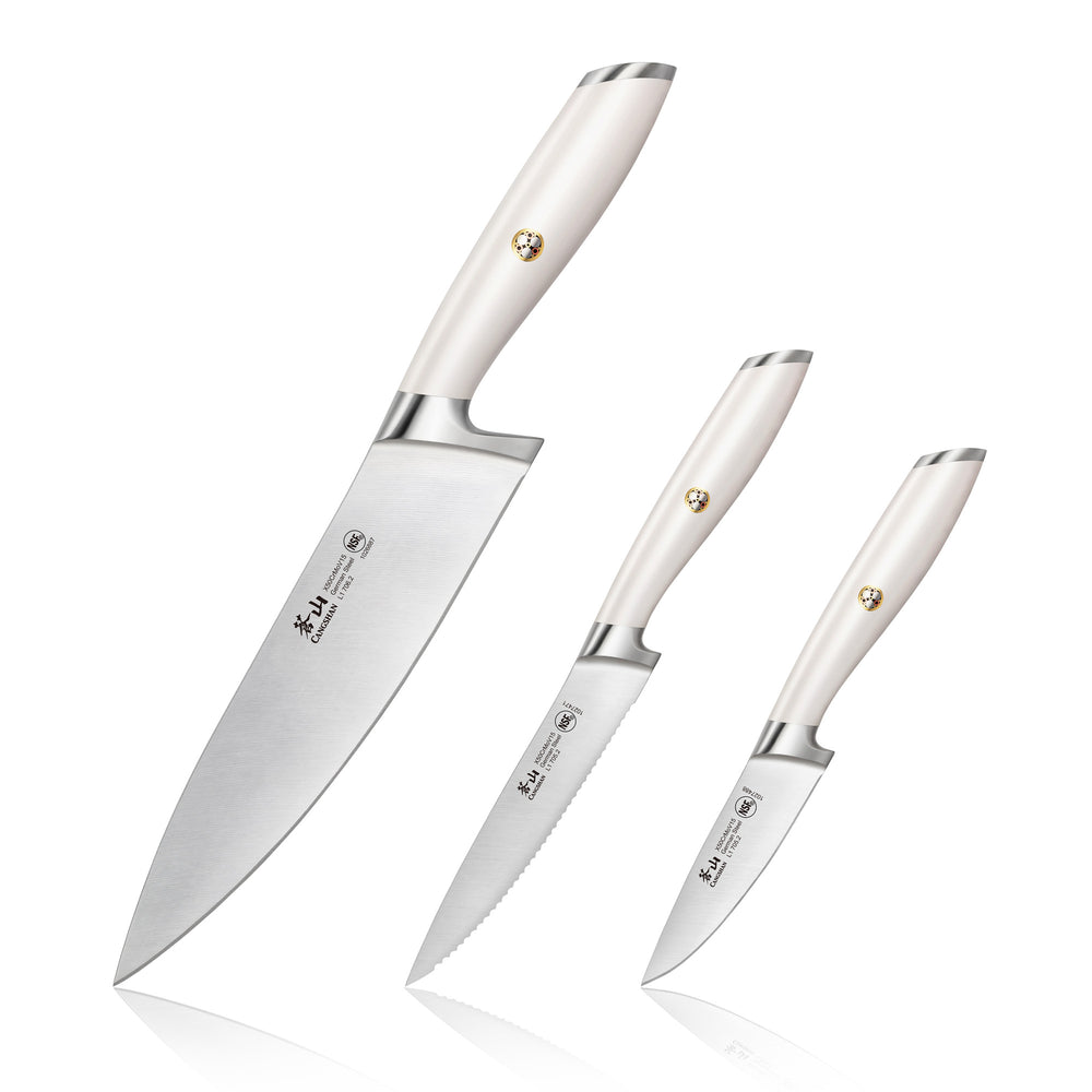 L1 Series 3-Piece Starter Knife Set, White, Forged German Steel, 10269 –  Cangshan Cutlery Company
