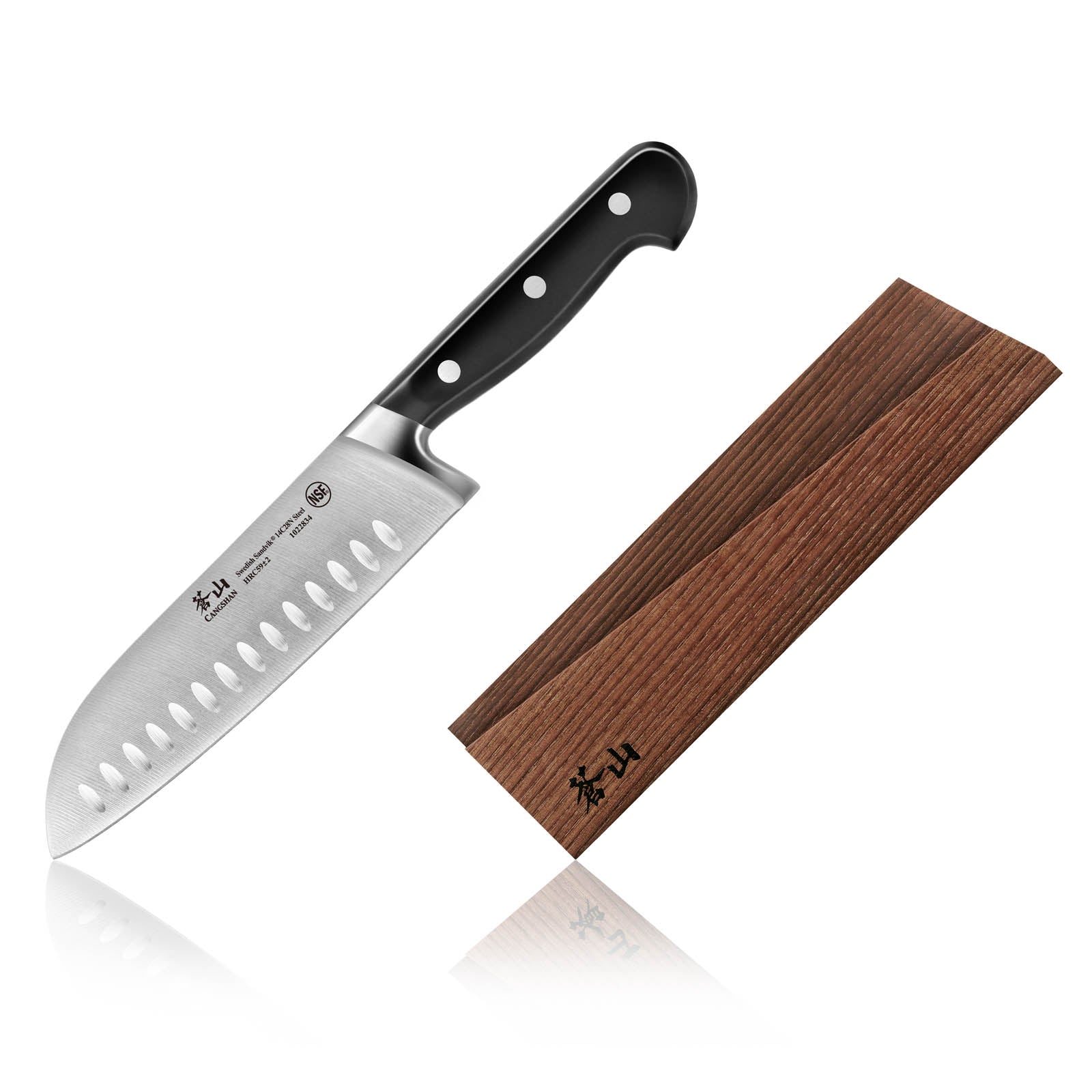 GEN Cut & Peel Set Couteau Santoku 26,7/14 cm avec éplucheur - Noir