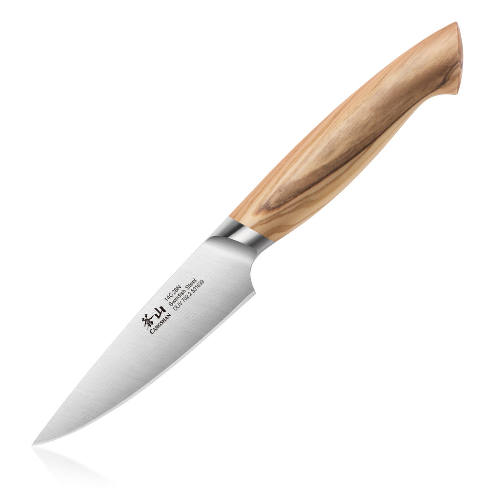 
                  
                    Load image into Gallery viewer, OLIV Series 3.5-Inch Paring Knife, Forged Swedish 14C28N Steel, 501639
                  
                