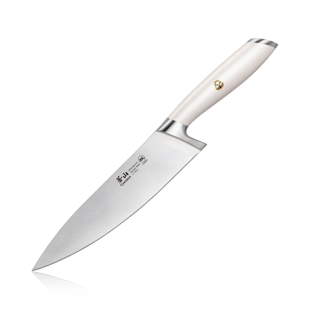 
                  
                    Load image into Gallery viewer, Cangshan L1 Series 1026887 German Steel Forged 8&amp;quot; Chef&amp;#39;s Knife, White
                  
                