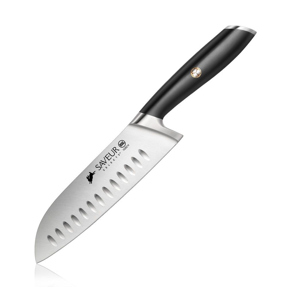  Honjo Muller Santoku Knife 7 Inch - Sharp Japanese-Style Kitchen  Chef Knife, Full Tang Stainless Steel Cooking Knives