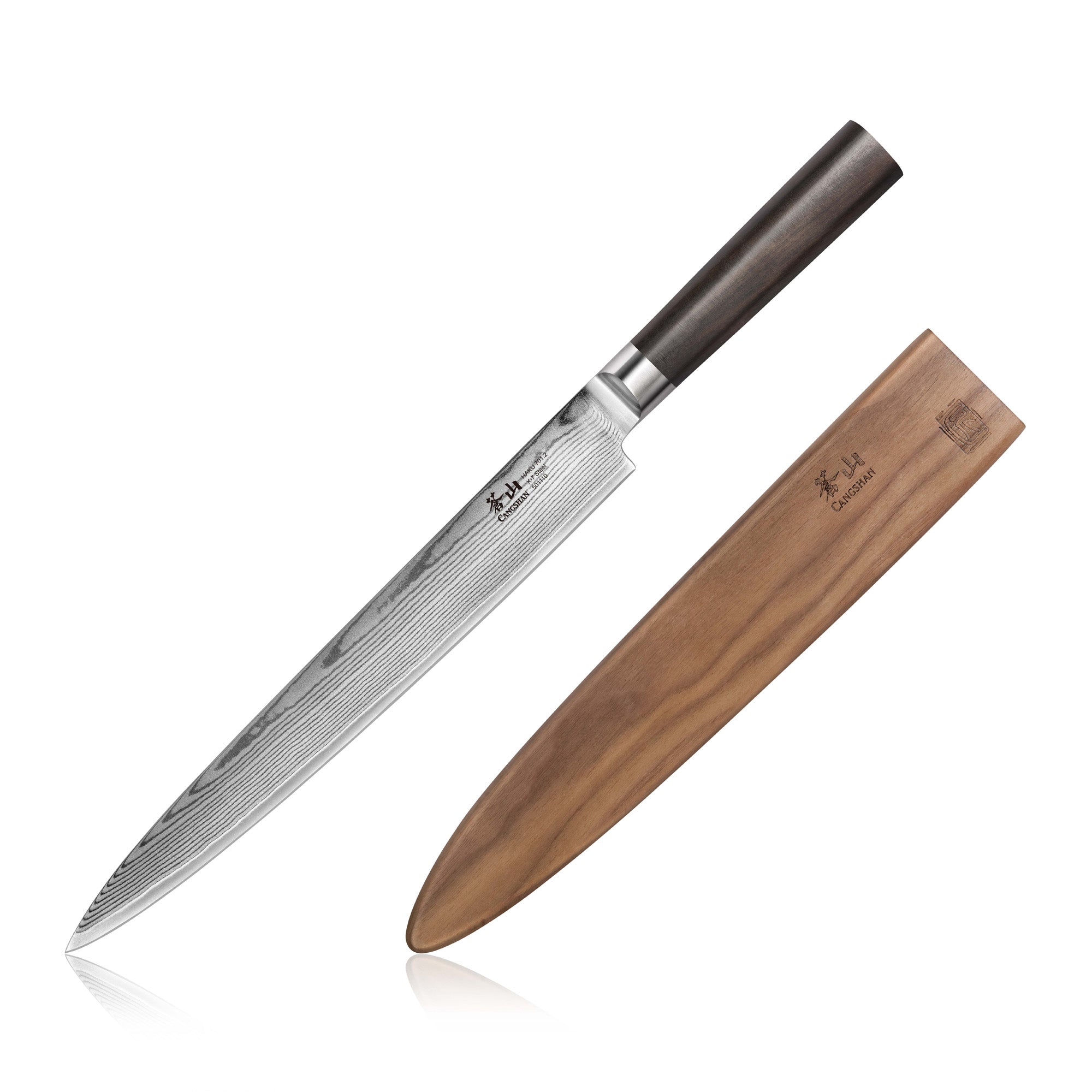 Mercer Stainless Steel Asian Sashimi Knife with Beige Santoprene Handle -  10L Blade