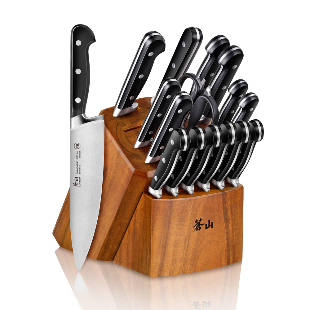 MIDONE Knife Set 17 pcs German High Carbon Stainless Steel Kitchen