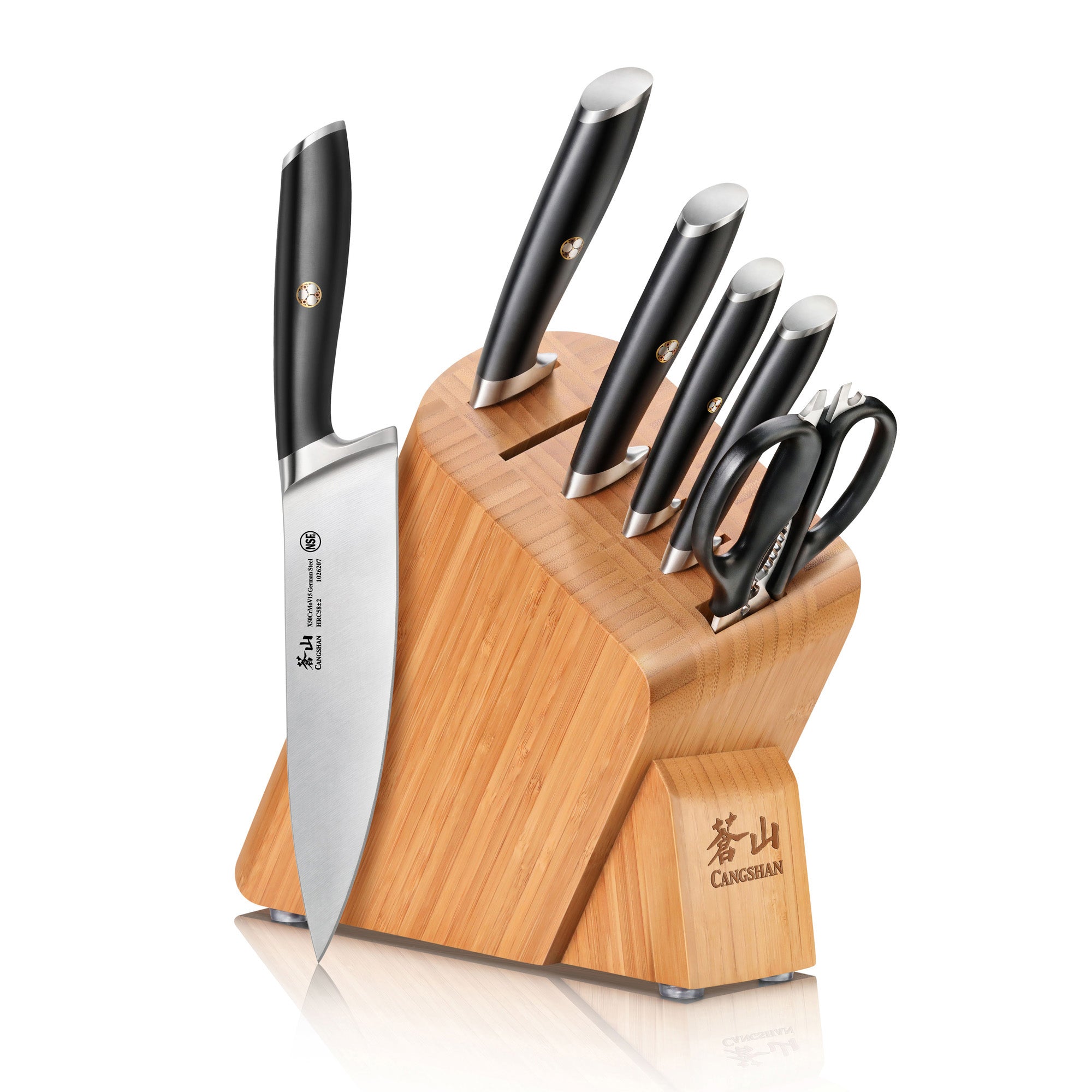 A Series 14-Piece Magnetic Knife Block Set, Forged German Steel, DENAL –  Cangshan Cutlery Company