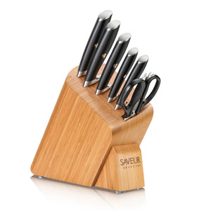 
                  
                    Load image into Gallery viewer, Saveur Selects 7-Piece Knife Block Set, Forged German Steel, 1026313
                  
                