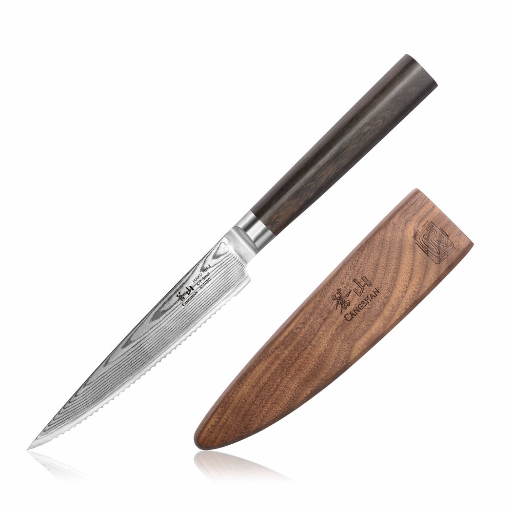 SENDAIST Set of 3 Sharp Ceramic Kitchen Knives With Anti-slip handle &  sheath – 6” Chef Knife, 5” Utility Knife and 3'' Fruit Knife
