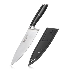 ALPS Series 8-Inch Chef's Knife with Sheath, Forged German Steel