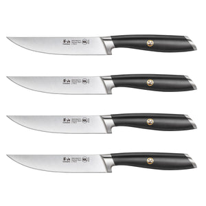 
                  
                    Load image into Gallery viewer, Cangshan L Series 1026931 German Steel Forged 4-Piece Fine-Edge Steak Knife Set, Black
                  
                