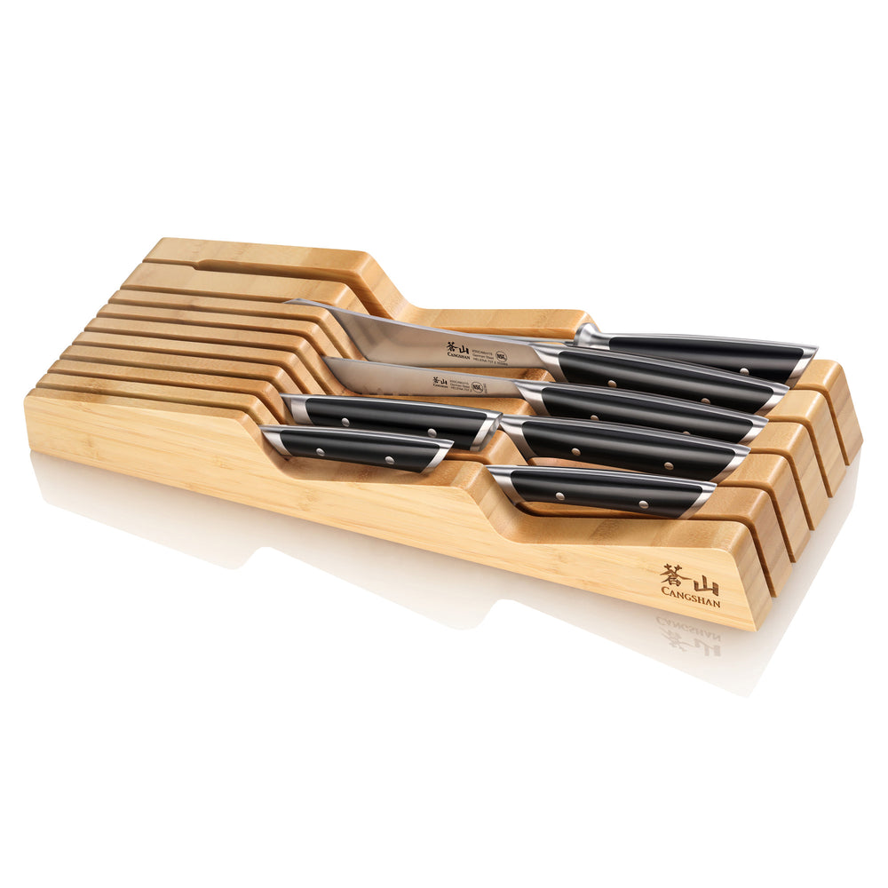 ALPS Series 15-Piece In-Drawer Knife Set with Bamboo Tray, Forged