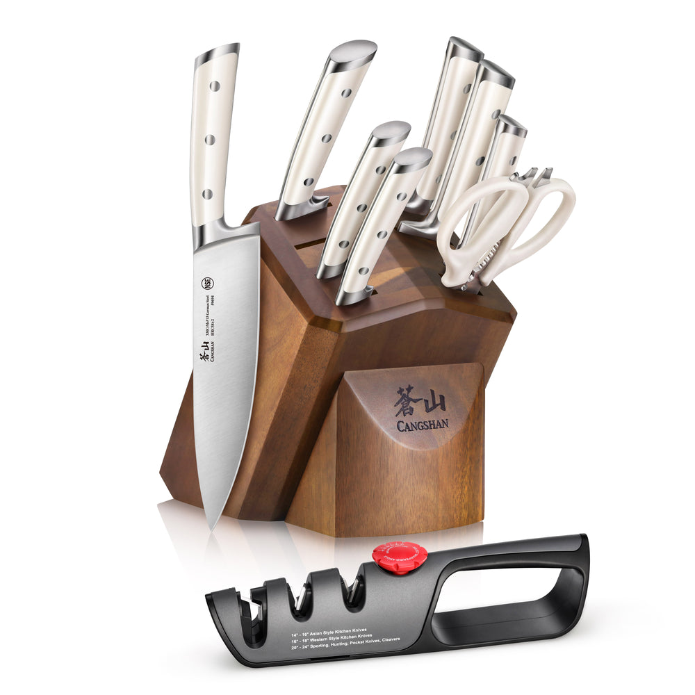 
                  
                    Load image into Gallery viewer, Cangshan S1 Series 1026139 German Steel Forged 10-Piece Knife Block Set
                  
                