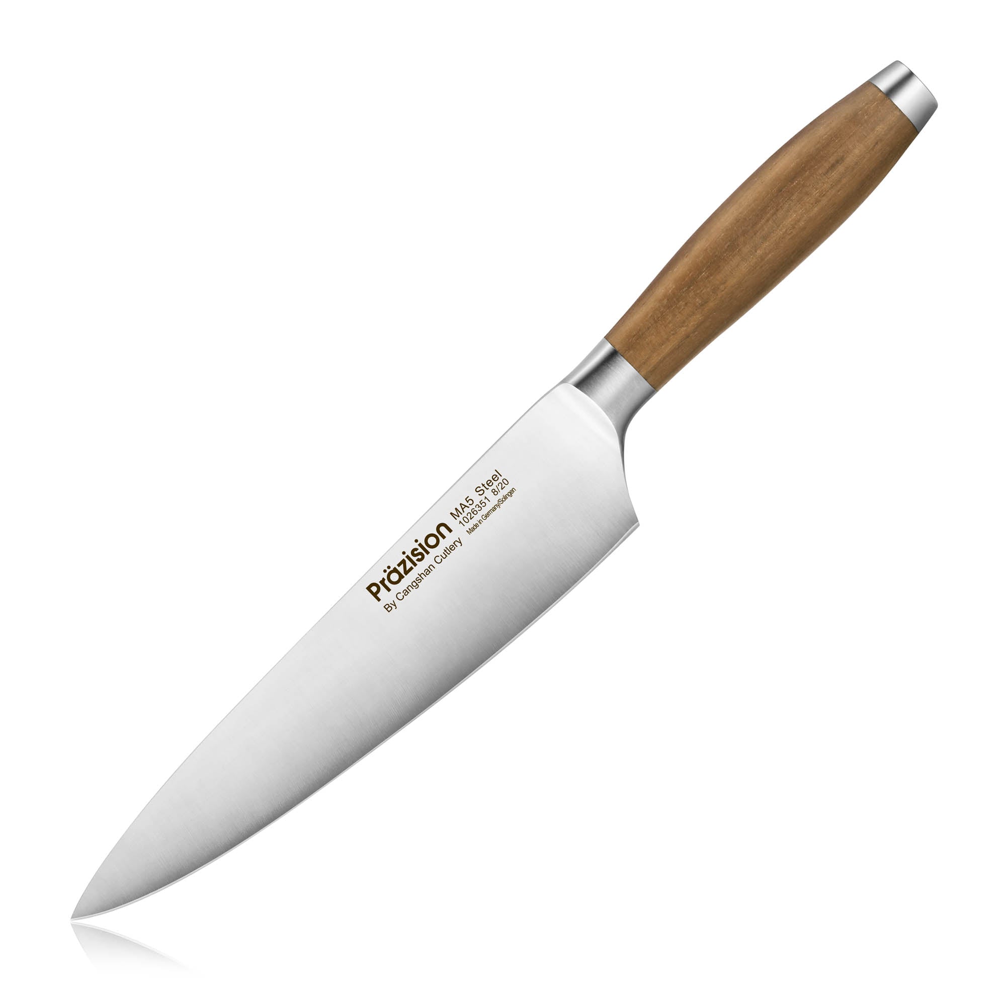 Prazision Series 8-Inch Chef's Knife, German MA5 Steel, Dark Walnut Handle, 1026351