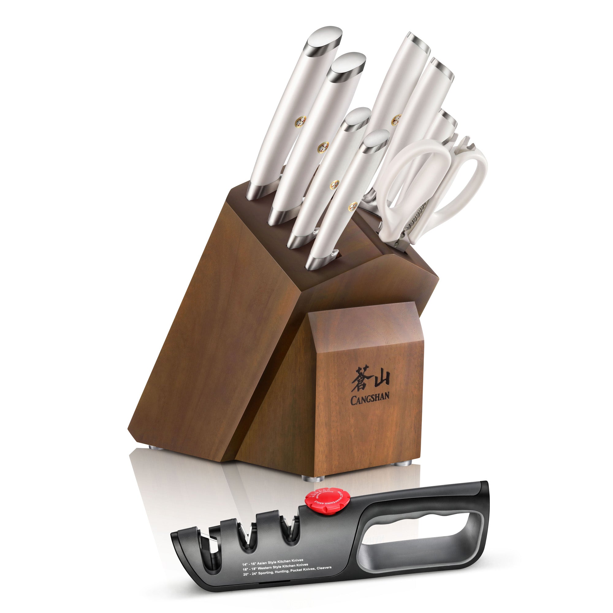 L Series 10-Piece Knife Block Set, Forged German Steel, Black