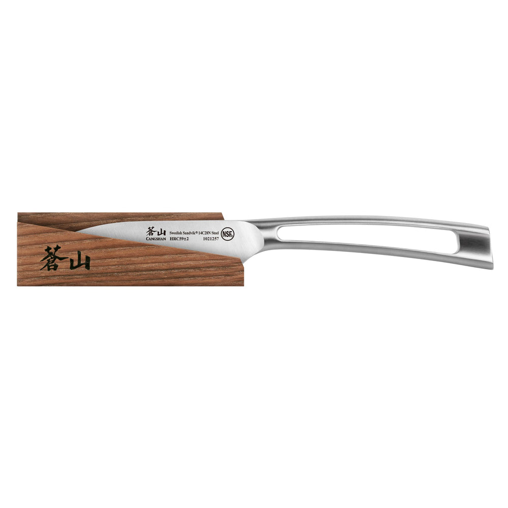 
                  
                    Load image into Gallery viewer, TN1 Series 3.5-Inch Paring Knife with Wood Sheath, Forged Swedish 14C28N Steel, 1021684
                  
                
