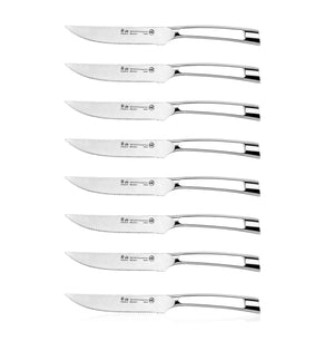
                  
                    Load image into Gallery viewer, Cangshan N1 Series 59496 German Steel Forged 8-Piece Steak Knife Set with Solid Acacia Wood Block, 5-Inch Blade
                  
                