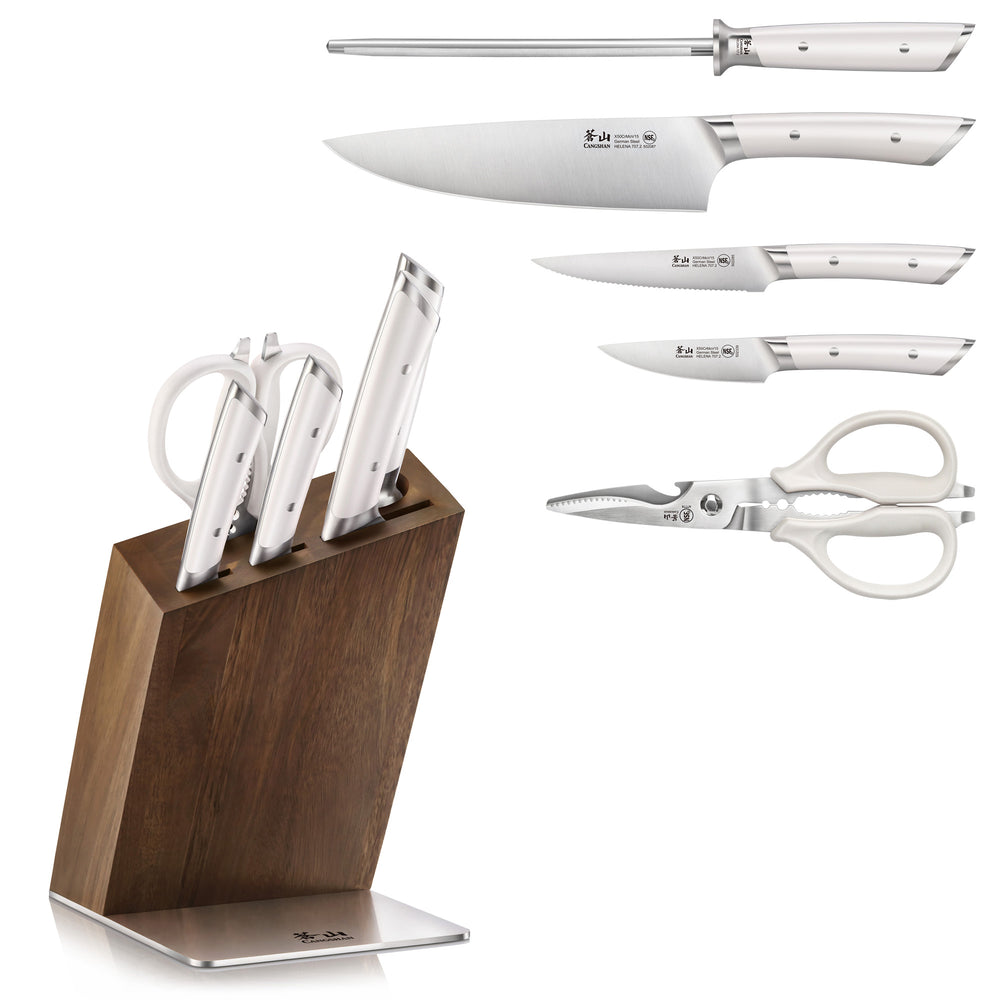 
                  
                    Load image into Gallery viewer, Cangshan HELENA Series German Steel Forged HUA Knife Block Set
                  
                
