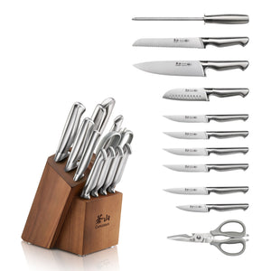 12-Piece Stainless Steel Kitchen Knife Set