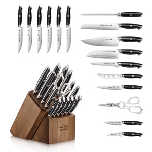 
                  
                    Load image into Gallery viewer, TKSC 17-Piece Knife Block Set, Forged Swedish Powder Steel, Thomas Keller Signature Collection, Black, 1024715
                  
                