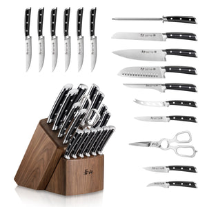 
                  
                    Load image into Gallery viewer, Cangshan S Series 1024043 German Steel Forged 17-Piece Knife Block Set, Walnut
                  
                