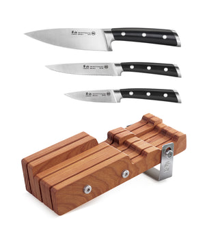 
                  
                    Load image into Gallery viewer, Cangshan S Series 61864 German Steel Forged 4-Piece Starter Knife Block Set
                  
                