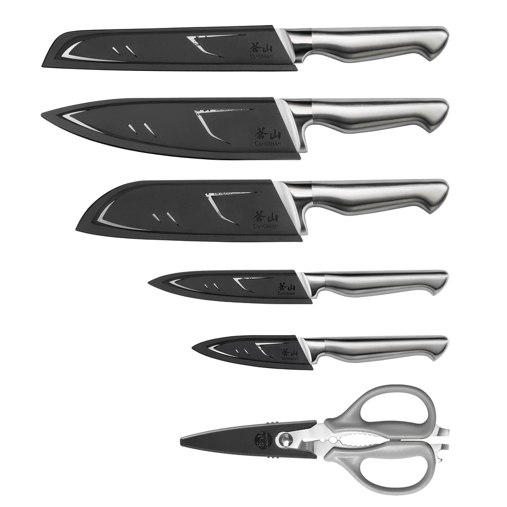 
                  
                    Load image into Gallery viewer, SANFORD Series 6-Piece Knife Set with Sheaths, Forged German Steel, 65510
                  
                