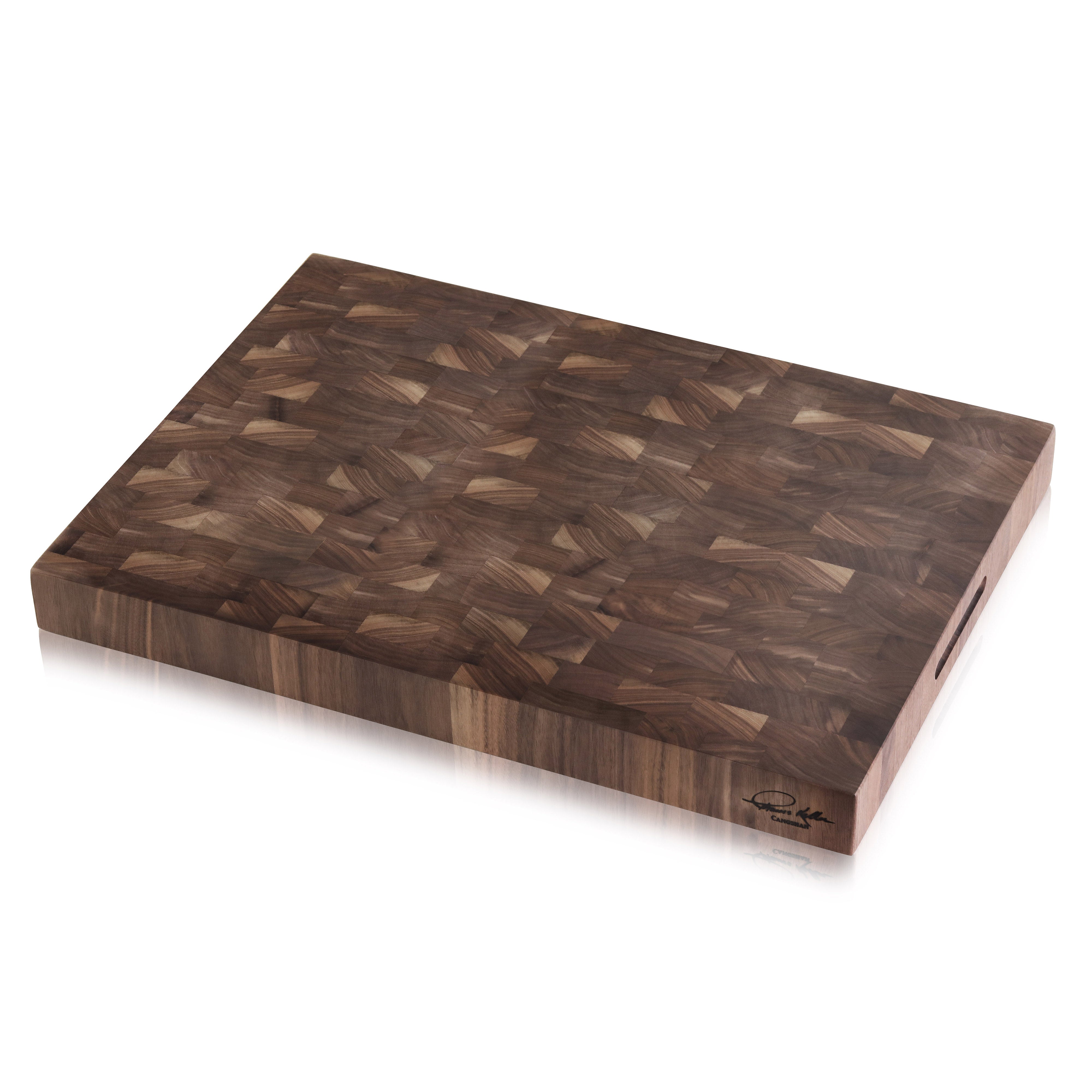 Classic Walnut Cutting Board With Handle, Black Walnut Cutting Board W –  Refine Kitchenware