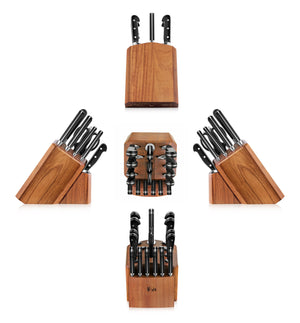 
                  
                    Load image into Gallery viewer, Cangshan TV2 Series 1023053 Swedish 14C28N Steel Forged 17-Piece Knife Block Set, Acacia
                  
                