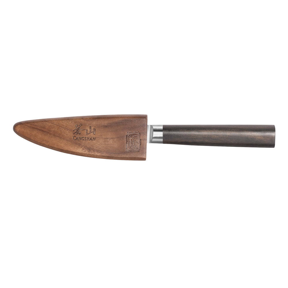 Cangshan TN1 Series 1021844 Swedish 14C28N Steel Forged 9-Inch Carving Knife and Wood Sheath Set