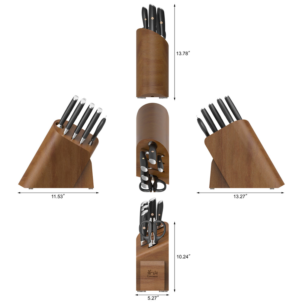 7-Piece Cutlery Knife Set w/8 Inch Chef knife, Wooden Block - Lightning -  Günter Wilhelm