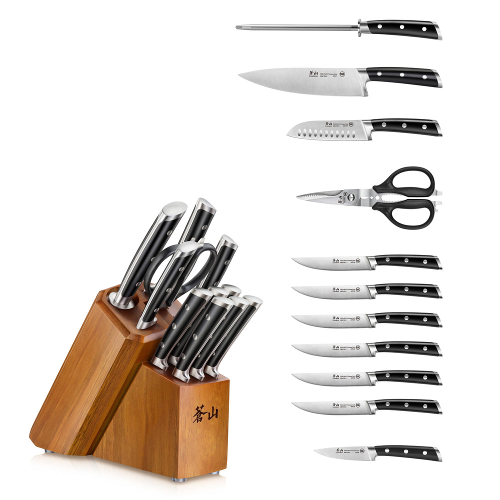 
                  
                    Load image into Gallery viewer, S Series 12-Piece Knife Set, Forged German Steel, Acacia Block, 1023961
                  
                