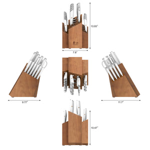 
                  
                    Load image into Gallery viewer, Cangshan L1 Series 1026856 German Steel Forged 17-Piece SHAN Knife Block Set, White
                  
                