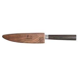 KANE KUT Stainless Steel Serrated Kitchen Knife 6.5 Blade Wood