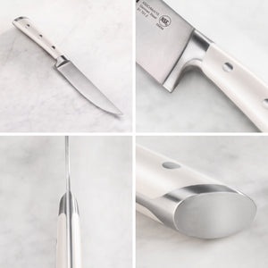 Knife Black Set, 5-Piece White Stainless Steel Kitchen Knife Set