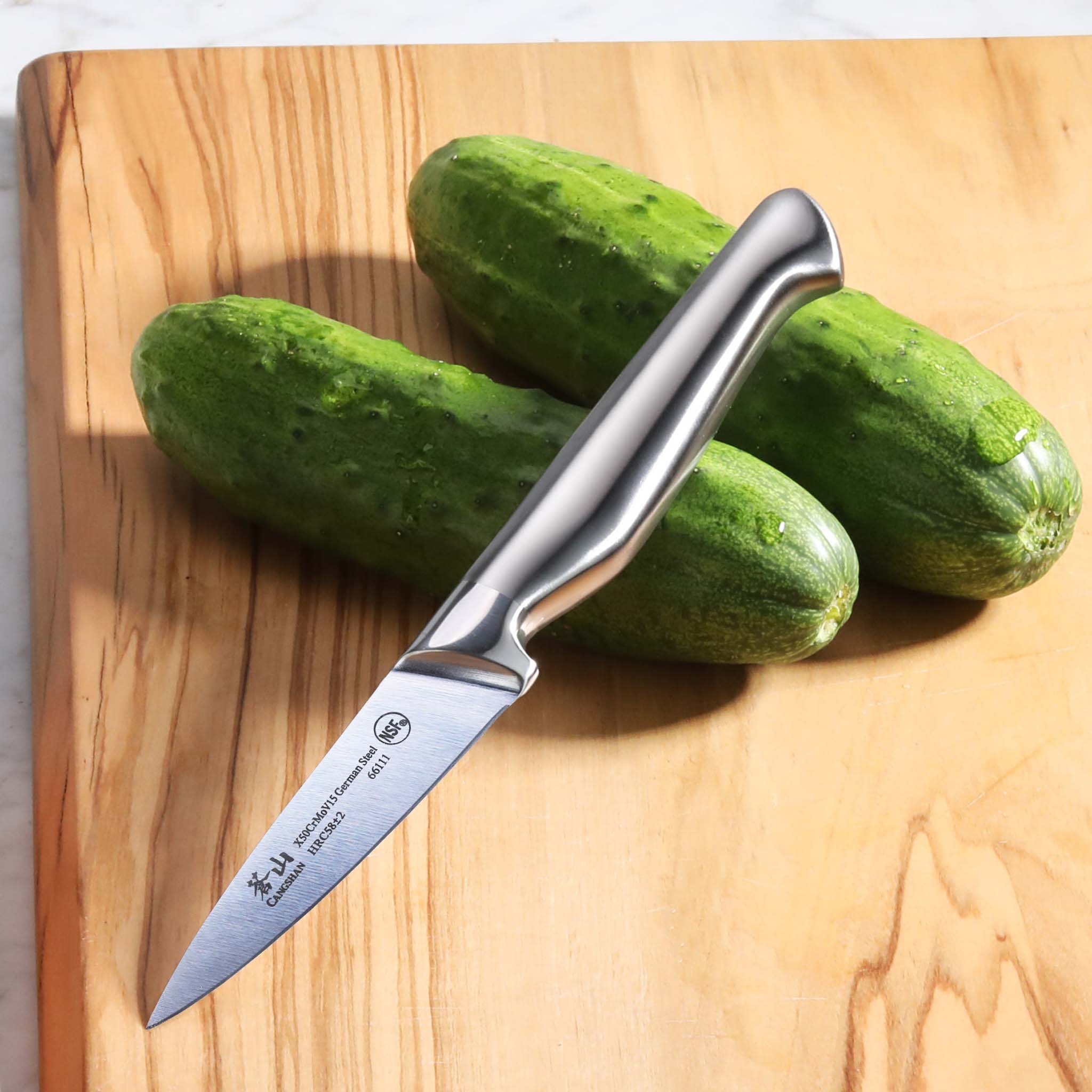 SANFORD Series 8-Piece BBQ Knife In-Drawer Set, Forged German Steel, Bamboo Tray, 1027143