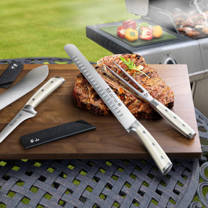 Cangshan German Steel 6-Piece BBQ Knife Set, Black Cut Resistant Bag &  Sheaths