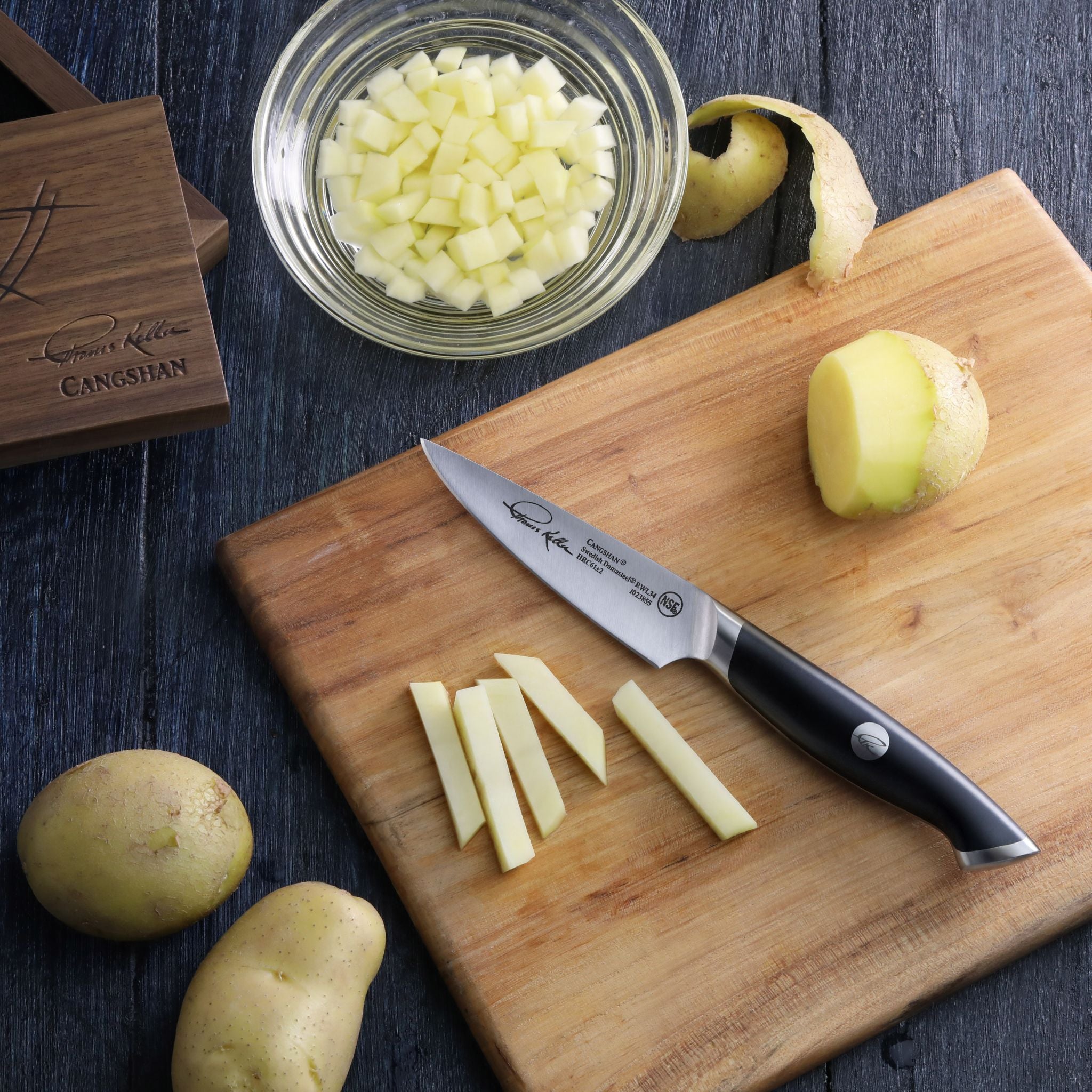 TKSC 3.5-Inch Paring Knife, Forged Swedish Powder Steel, Thomas Keller Signature Collection, 1023855