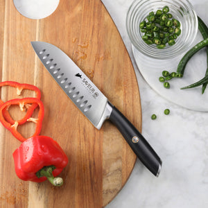 
                  
                    Load image into Gallery viewer, Saveur Selects 7-Inch Santoku Knife, Forged German Steel, 1026214
                  
                