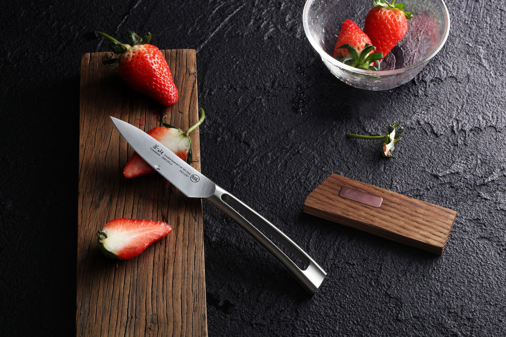 Paring Forged TN1 Knife with Swedish Company Cutlery Cangshan 14C2 Sheath, Series – Wood 3.5-Inch