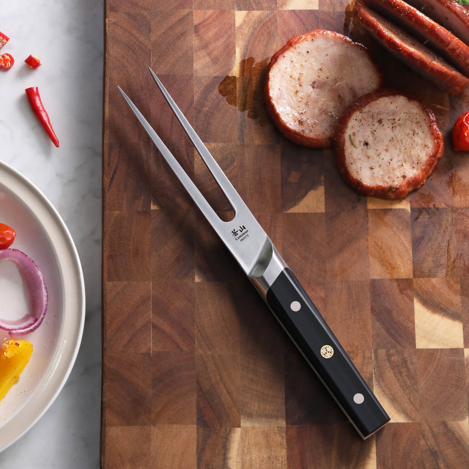 TC Series 6-Inch Carving Fork, Forged Swedish 14C28N Steel, 1021172