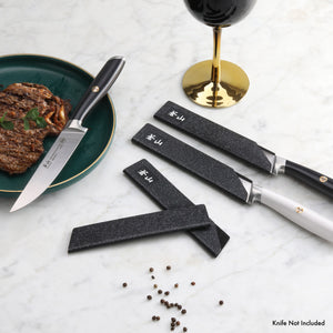 
                  
                    Load image into Gallery viewer, 8-Piece Steak Knife Guard Set, Black, 1026641
                  
                