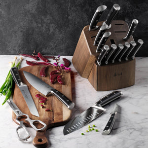 
                  
                    Load image into Gallery viewer, Cangshan TS Series 1020885 Swedish 14C28N Steel Forged 17-Piece Knife Block Set, Walnut
                  
                