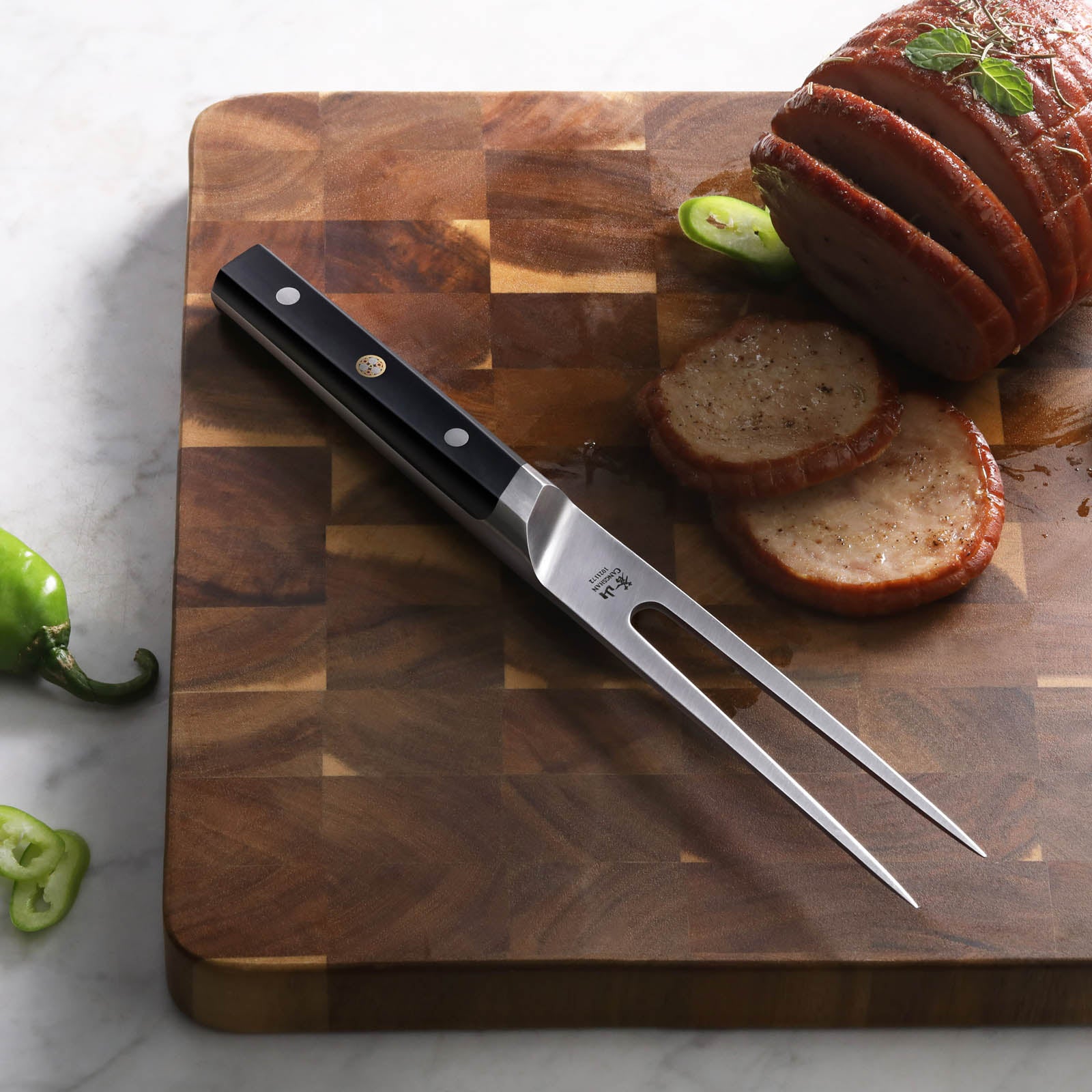 TC Series 6-Inch Carving Fork, Forged Swedish 14C28N Steel, 1021172