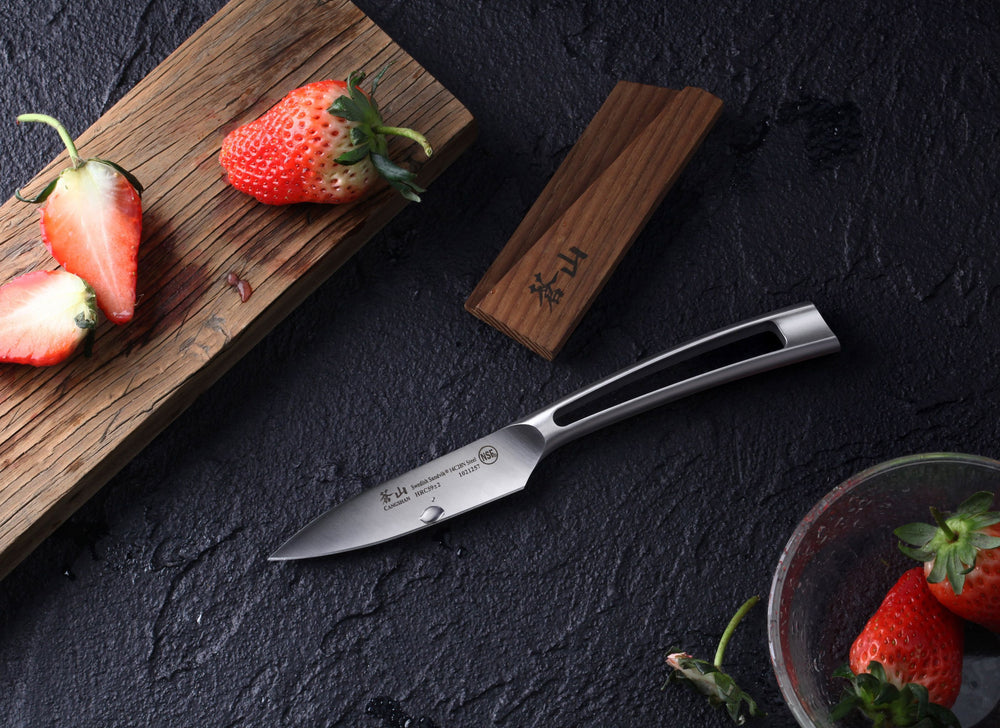 TN1 Series 3.5-Inch Paring Knife Swedish Cutlery Wood – Forged Company Sheath, 14C2 Cangshan with