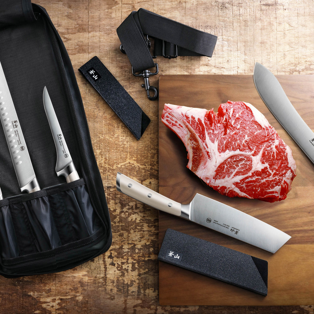  Cangshan NAKA Series 503046 X-7 Steel Forged 12-inch Butcher  Knife with Sheath: Home & Kitchen