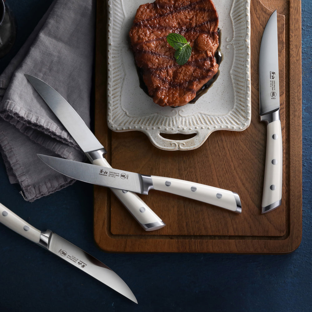 HELENA Series 4-Piece Fine-Edge Steak Knife Set, Forged German Steel –  Cangshan Cutlery Company