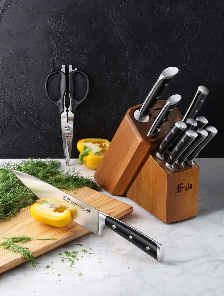 
                  
                    Load image into Gallery viewer, S Series 12-Piece Knife Set, Forged German Steel, Acacia Block, 1023961
                  
                
