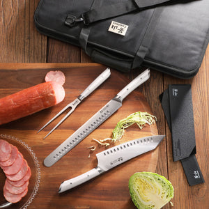 Cangshan German Steel 6-Piece BBQ Knife Set, Black Cut Resistant