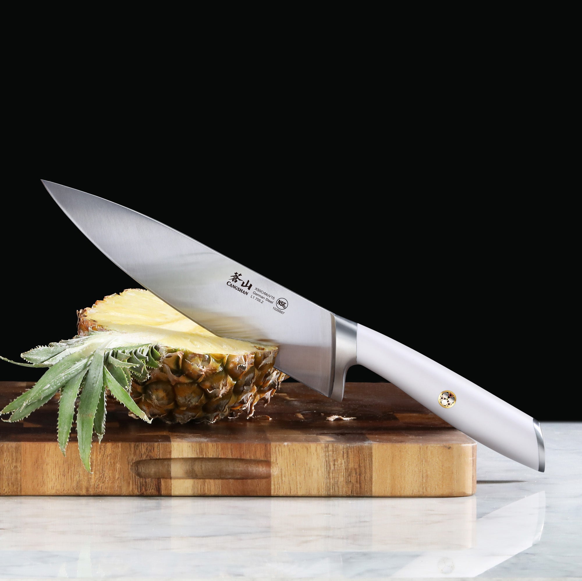 L1 Series 8-Inch Chef's Knife, White, Forged German Steel, 1026887