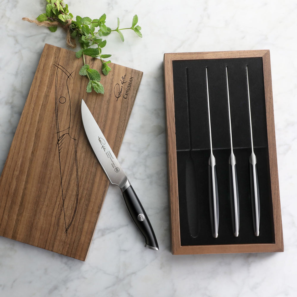 
                  
                    Load image into Gallery viewer, Cangshan 1023893 Thomas Keller Signature Collection 4-Piece Steak Knife Set, 5-Inch
                  
                
