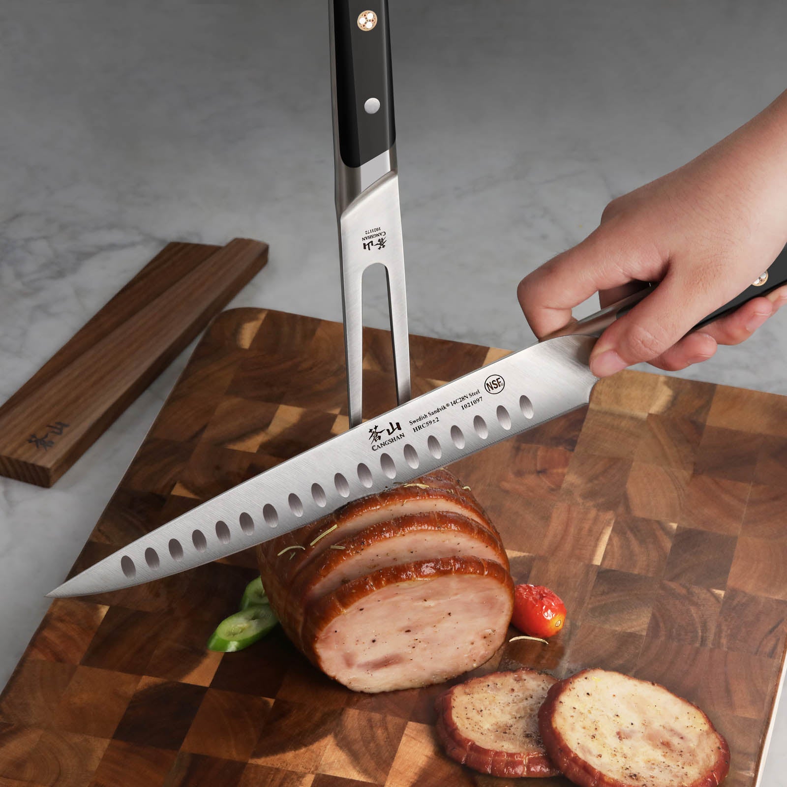 TC Series 6-Inch Carving Fork, Forged Swedish 14C28N Steel, 1021172